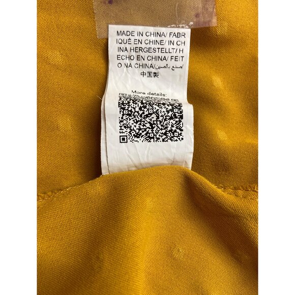 Shein Textured Blouse XL Mustard Yellow Long Sleeve Button Front Boho Fall Style - Picture 6 of 9